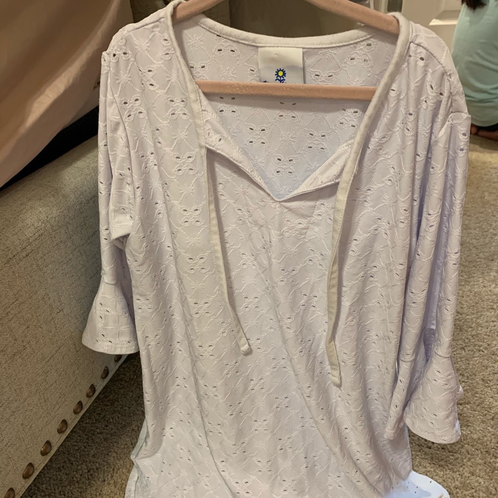 Florence Eiseman eyelet swim cover-up